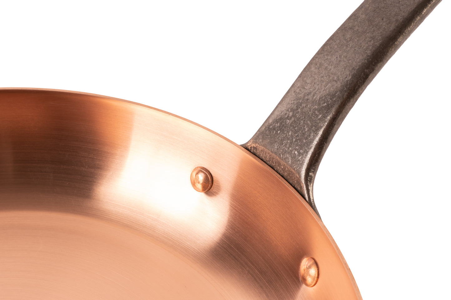 Pure copper frying pan without coating, Ø 9.5 in