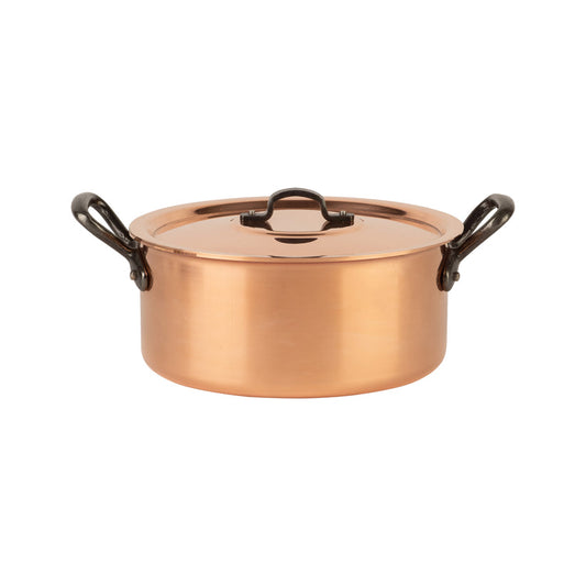 B-Ware 20% Tinned copper stock pot with lid
