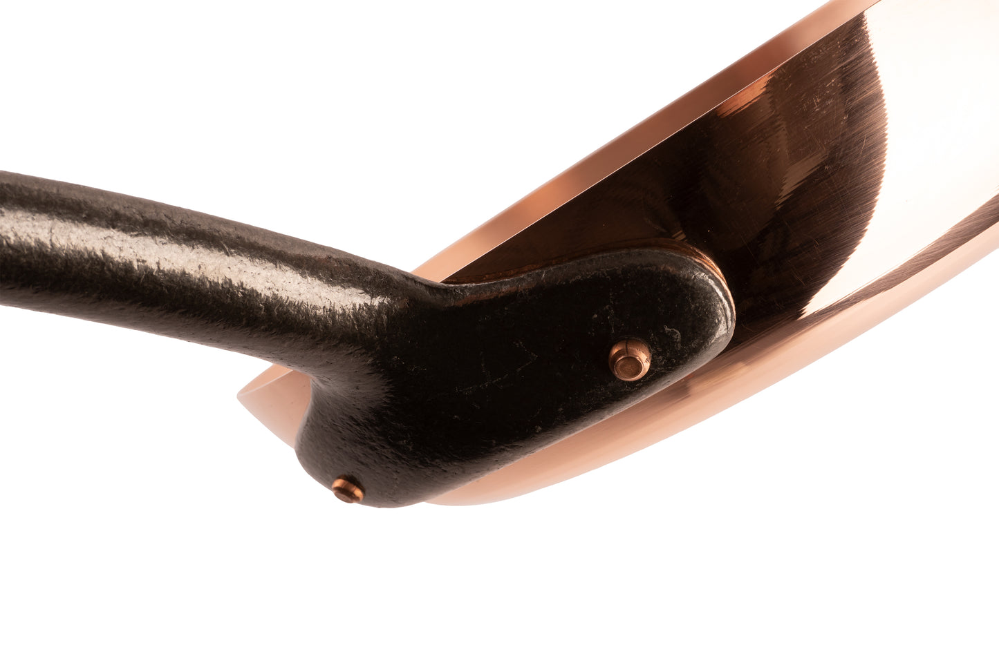 Pure copper frying pan without coating, Ø 11 in