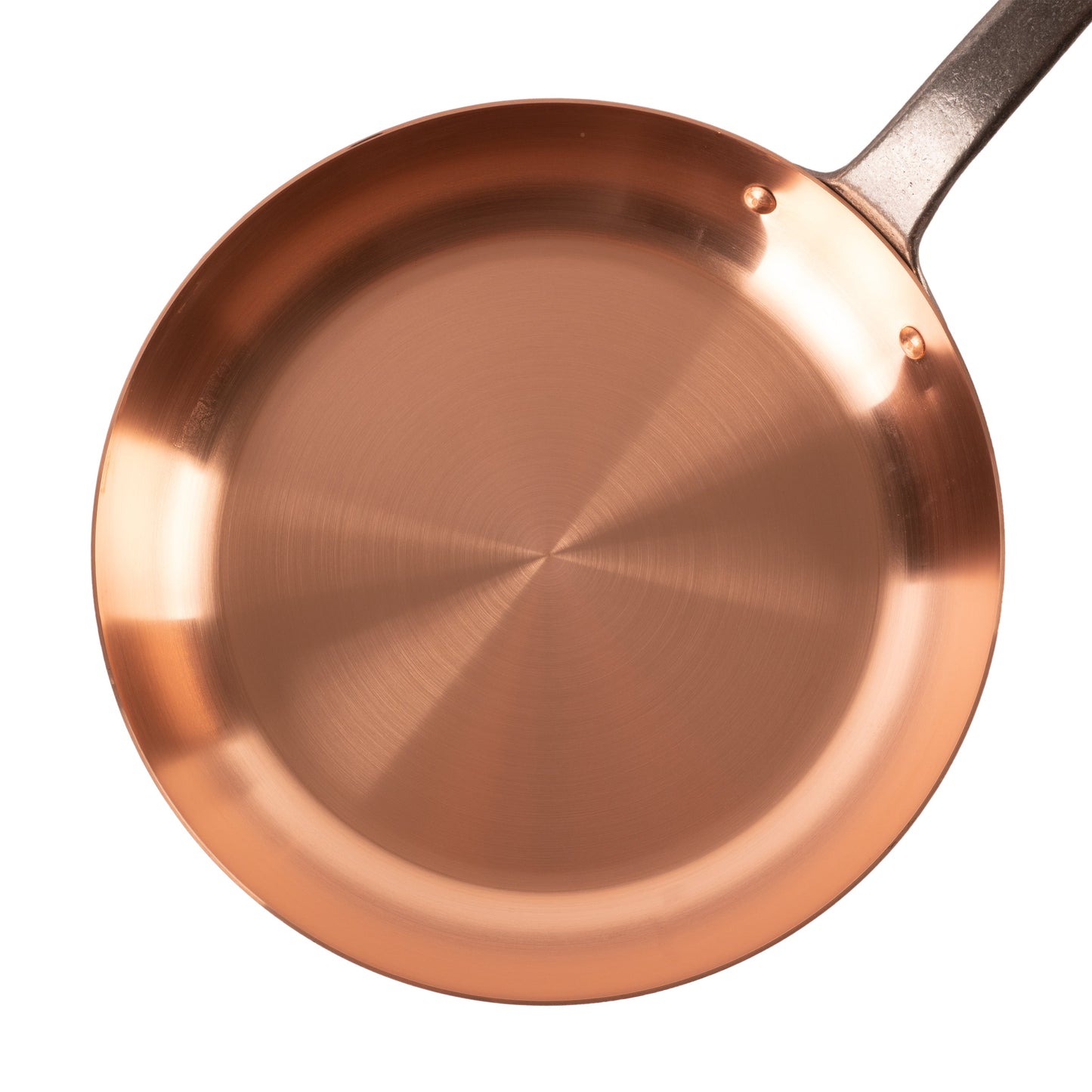 Pure copper frying pan without coating, Ø 9.5 in