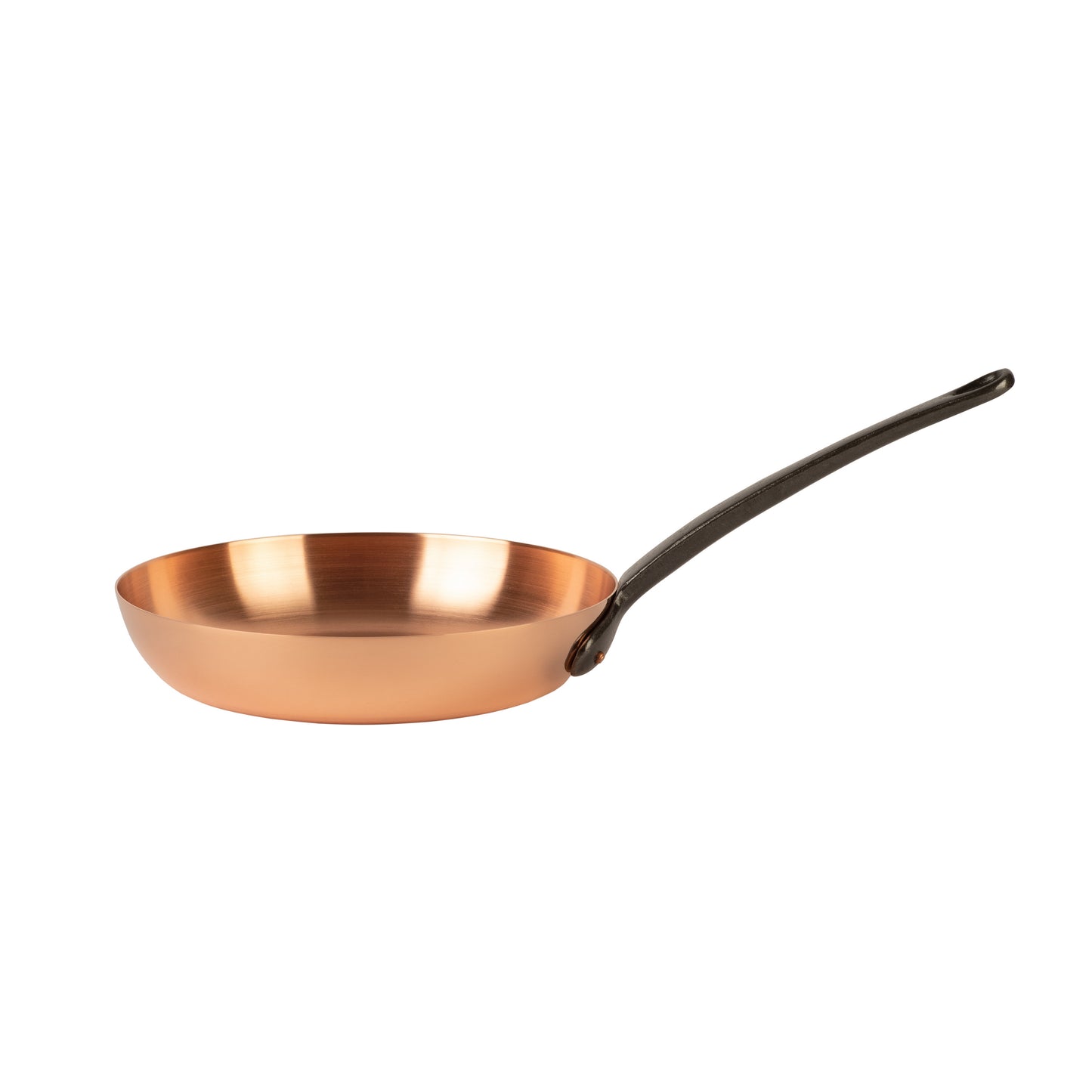 Pure copper frying pan without coating, Ø 9.5 in