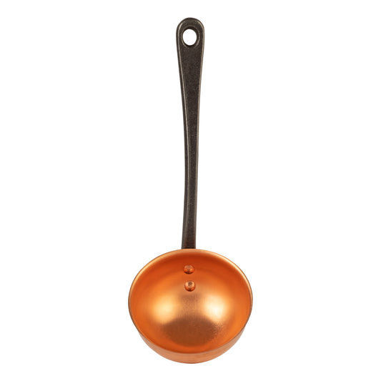 Copper ladle with cast iron handle