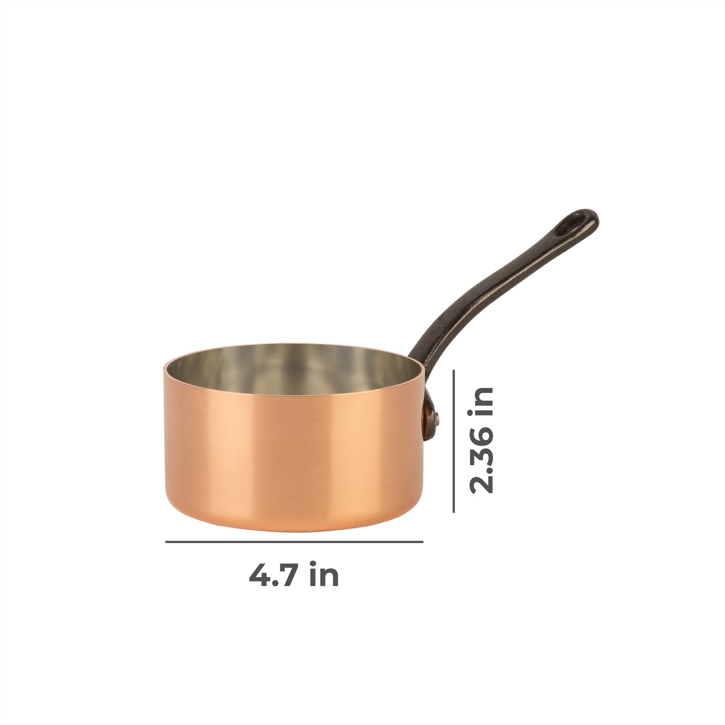 Tinned copper saucepan