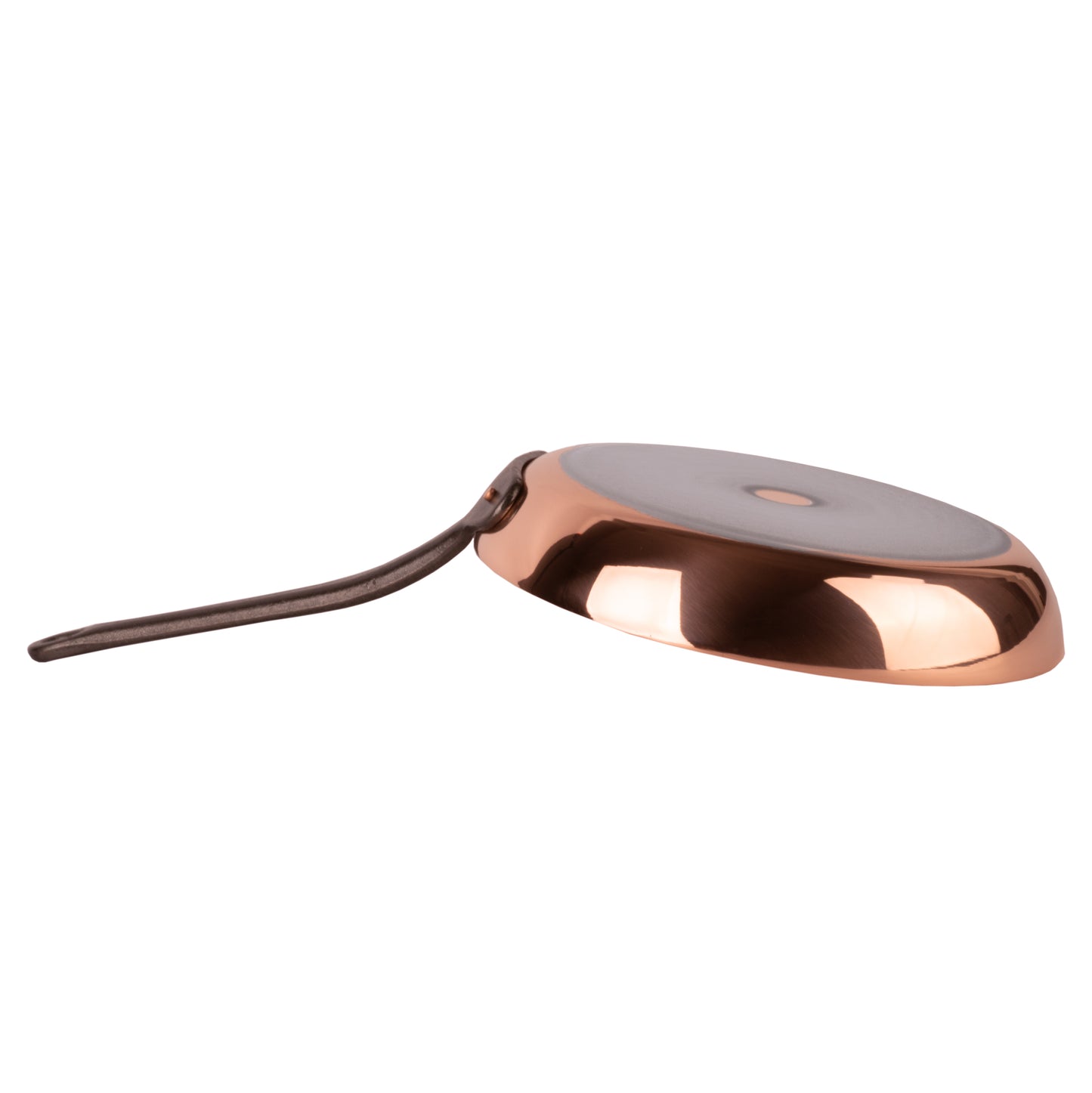 Pure copper frying pan for induction stoves without coating, Ø 9.5 in