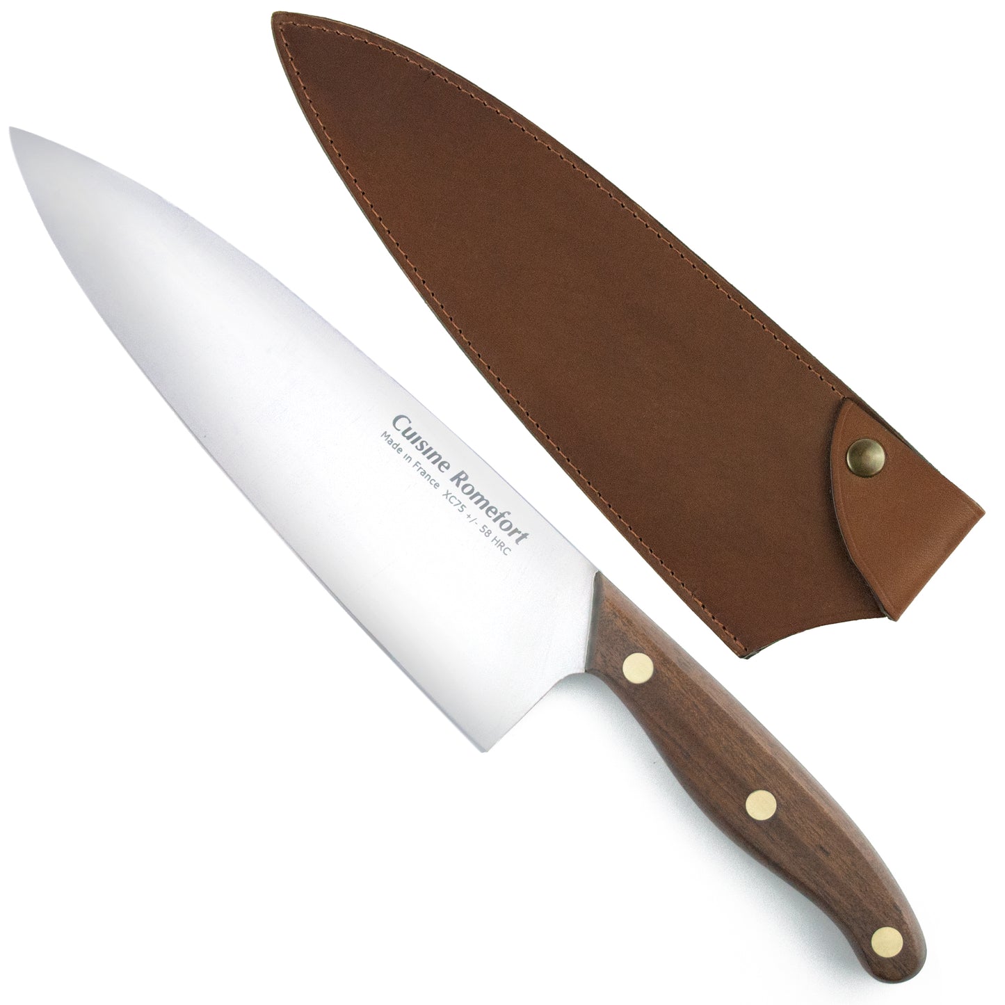 Butcher Knife Carbon Steel with Bubinga Handle: 8 Inch